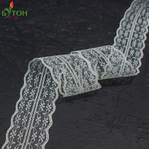 Кружево капрон двойное 4 см. Цвет: Молоко