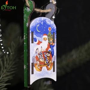 Новогодняя игрушка-сани «Новогодние сани»