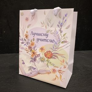 Пакет подарочный «Лучшему учителю. Книга»